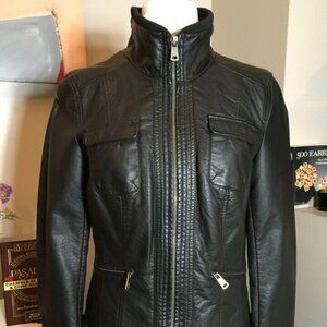 ONLY Black New Lion Vegan Faux Leather Moto Jacket